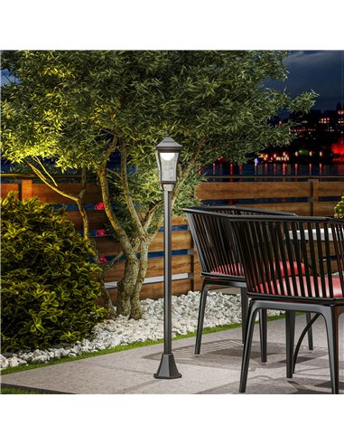 Outsunny 1.3 m Garden Lamp Post Light, LED Outdoor Solar Post Lights, Waterproof IP44 for Patio, Garden, Pathway, Cool White