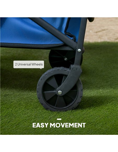 Outsunny 62L Festival Trolley on Wheels, Garden Folding Trolley Cart, 120kg Heavy Duty Collapsible Folding Wagon with Adjustable - pic 178104 | FastDaddyshop