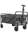 Outsunny 62L Festival Trolley on Wheels, Garden Folding Trolley Cart, 120kg Heavy Duty Collapsible Folding Wagon with Adjustable