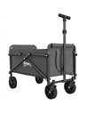Outsunny 41L Festival Trolley on Wheels, Small Garden Folding Trolley Cart, 60kg Heavy Duty Collapsible Folding Wagon with Adjus