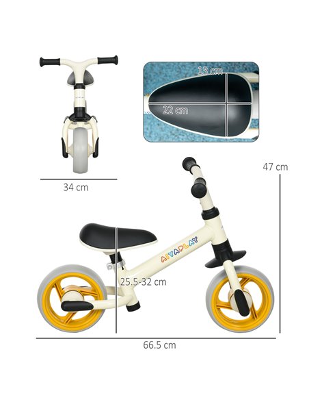 AIYAPLAY 8" Balance Bike, Lightweight Training Bike for Children, with Adjustable Seat, EVA Wheels, Easy installation - Orange - pic 17813 | FastDaddyshop