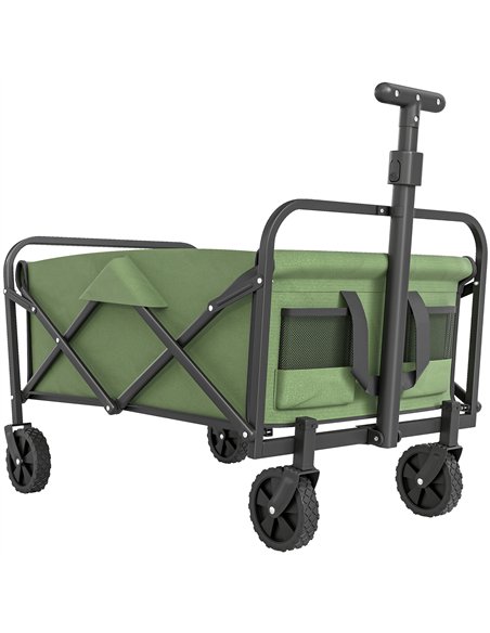 Outsunny 62L Festival Trolley on Wheels, Garden Folding Trolley Cart, 120kg Heavy Duty Collapsible Folding Wagon with Adjustable - pic 178134 | FastDaddyshop