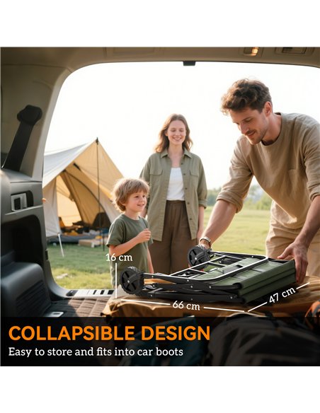 Outsunny 62L Festival Trolley on Wheels, Garden Folding Trolley Cart, 120kg Heavy Duty Collapsible Folding Wagon with Adjustable - pic 178139 | FastDaddyshop