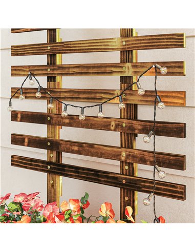 Outsunny Raised Garden Bed with Trellis, Outdoor Wooden Planter Box with Metal Corners and Wheels, Raised Bed for Garden