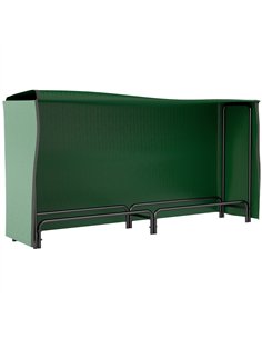 Outsunny Firewood Rack with Waterproof Cover, Heavy Duty Metal Log Store Indoors, Log Storage Holder for Outdoor Indoor Fireplac