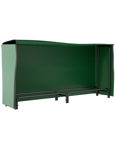 Outsunny Firewood Rack with Waterproof Cover, Heavy Duty Metal Log Store Indoors, Log Storage Holder for Outdoor Indoor Fireplac - pic 178152 | FastDaddyshop