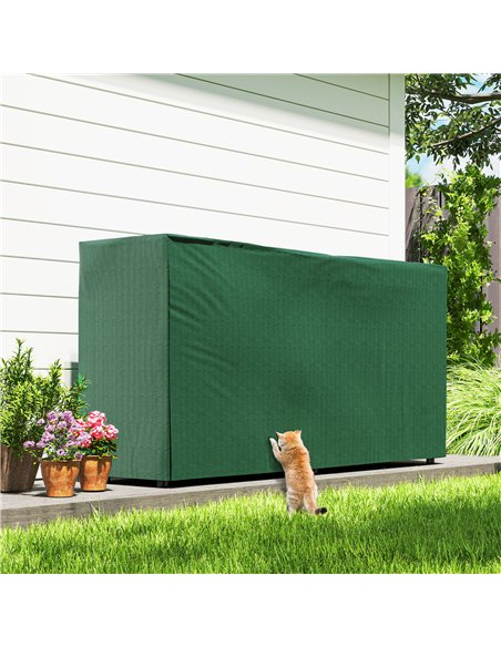 Outsunny Firewood Rack with Waterproof Cover, Heavy Duty Metal Log Store Indoors, Log Storage Holder for Outdoor Indoor Fireplac - pic 178159 | FastDaddyshop