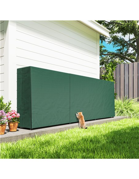 Outsunny Firewood Rack with Waterproof Cover, Heavy Duty Metal Log Store Indoors, Log Storage Holder for Outdoor Indoor Fireplac - pic 178186 | FastDaddyshop