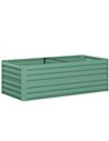 Outsunny Raised Beds for Garden, Galvanised Steel Outdoor Planters with Multi-reinforced Rods, 180 x 90 x 59 cm, Light Green