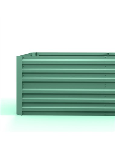 Outsunny Raised Beds for Garden, Galvanised Steel Outdoor Planters with Multi-reinforced Rods, 180 x 90 x 59 cm, Light Green