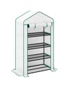 Outsunny Four-Tier Mini Greenhouse, with Reinforced Plastic Cover