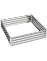 Outsunny Square Raised Garden Bed Box with Weatherized Steel Frame for Vegetables, Flowers, & Herbs, 120 x 120 x 30cm, Silver To