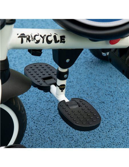 HOMCOM 7-in-1 Tricycle 3 Wheels Pedal Trike w/ Rotatable Seat and Safety Harness for Ages 12-50 Months Kids, Baby, Blue - pic 17828 | FastDaddyshop
