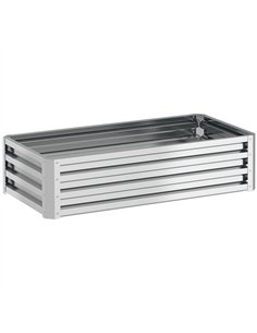 Outsunny Raised Beds for Garden, Galvanized Outdoor Planters, for Herbs and Vegetables, Use for Patio, Backyard, Balcony, Silver