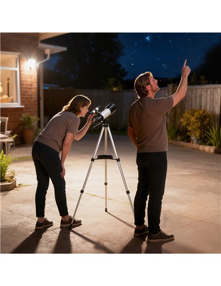 Outsunny Astronomy Telescope for Adults and Beginners with 70 mm Aperture, Carry Bag, White - pic 178297 | FastDaddyshop