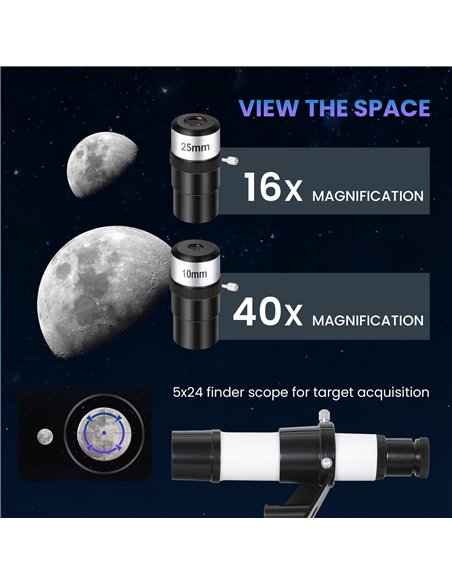 Outsunny Astronomy Telescope for Adults and Beginners with 70 mm Aperture, Carry Bag, White - pic 178300 | FastDaddyshop
