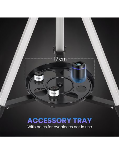 Outsunny Astronomy Telescope for Adults and Beginners with 70 mm Aperture, Carry Bag, White - pic 178302 | FastDaddyshop