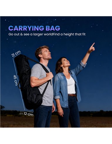 Outsunny Astronomy Telescope for Adults and Beginners with 70 mm Aperture, Carry Bag, White