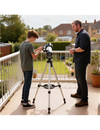 Outsunny Astronomy Telescope for Adults and Beginners with 70 mm Aperture, Carry Bag, White