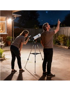 Outsunny Astronomy Telescope for Adults and Beginners with 80 mm Aperture, Carry Bag, White 2