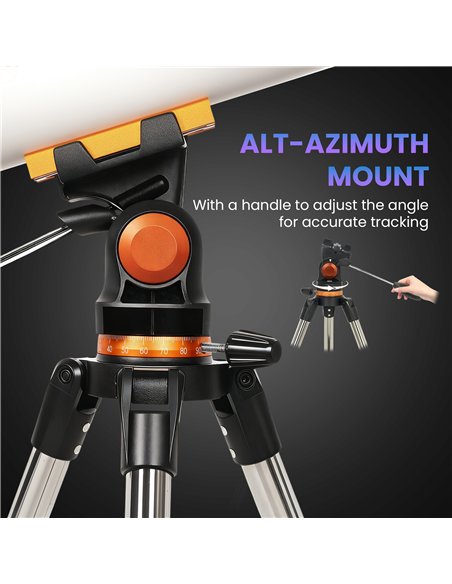 Outsunny Astronomy Telescope for Adults and Beginners with 80 mm Aperture, Carry Bag, White - pic 178310 | FastDaddyshop