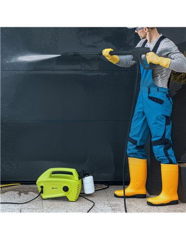 Outsunny 1600W 130-Bar Pressure Washer - Green