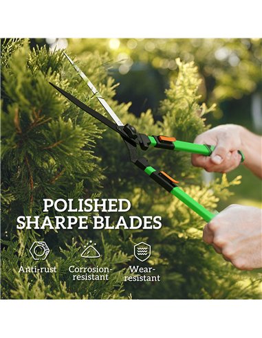 Outsunny 2 Pcs Garden Shears Set, Tree Lopper, Hedge Shears with Telescopic Extendable Handles, Garden Shears for Hedges, Shrubs
