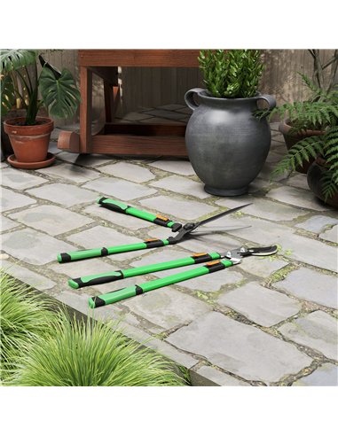 Outsunny 2 Pcs Garden Shears Set, Tree Lopper, Hedge Shears with Telescopic Extendable Handles, Garden Shears for Hedges, Shrubs
