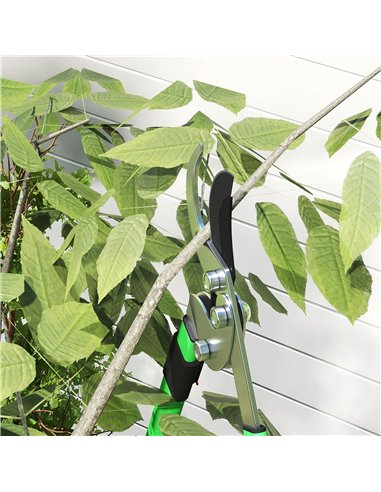 Outsunny 2 Pcs Garden Shears Set, Tree Lopper, Hedge Shears with Telescopic Extendable Handles, Garden Shears for Hedges, Shrubs