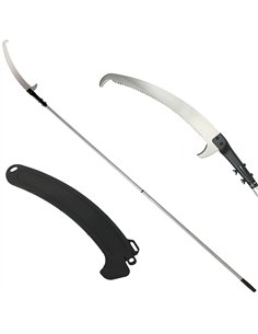 Outsunny Manual Pole Saw, 1.8-2.9 m Extendable Tree Pruner, Tree Lopper Long Reach Telescopic with Extendable Handle & 40 cm Saw