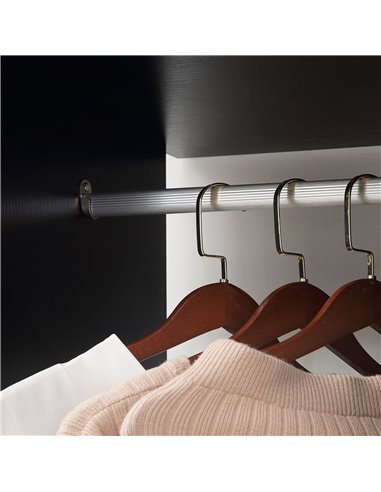 HOMCOM Double Mobile Open Wardrobe With Clothes Hanging Rails Storage Shelves Organizer Bedroom Furniture - Black