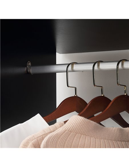 HOMCOM Double Mobile Open Wardrobe With Clothes Hanging Rails Storage Shelves Organizer Bedroom Furniture - Black - pic 17837 | FastDaddyshop