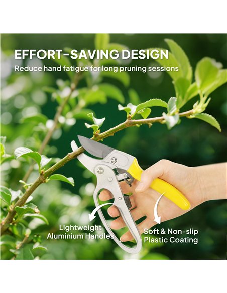 Outsunny 8" Garden Secateurs, Pruning Shears Heavy Duty with Sharp SK5 Blade, Bypass Pruners with Safety Lock and Non-Slip Handl - pic 178381 | FastDaddyshop