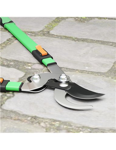 Outsunny Telescopic Loppers 64.5-90 cm, Extendable Garden Loppers Heavy Duty with Steel Blade and Adjustable Handles, Tree Trimm