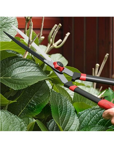 Outsunny Garden Shears, 63.5 cm Heavy Duty Hedge Shears with Razor-Sharp Blades, Comfort Grip and Tension Adjuster for Hedges, S