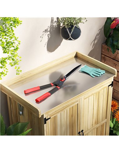 Outsunny Garden Shears, 63.5 cm Heavy Duty Hedge Shears with Razor-Sharp Blades, Comfort Grip and Tension Adjuster for Hedges, S