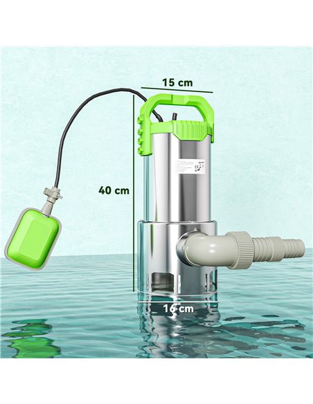 Outsunny 1100W Submersible Water Pump for Dirty/Clean Water, 18500L/H Electric Sump Pump with Float Switch, Drain Water from Gar - pic 178406 | FastDaddyshop