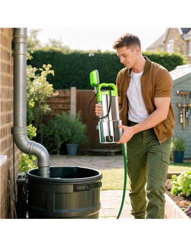 Outsunny 1100W Submersible Water Pump for Dirty/Clean Water, 18500L/H Electric Sump Pump with Float Switch, Drain Water from Gar