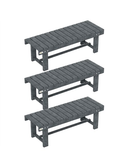 Outsunny 2-Seater Garden Wooden Bench, Grey - pic 178440 | FastDaddyshop