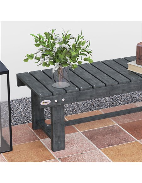 Outsunny 2-Seater Garden Wooden Bench, Grey - pic 178447 | FastDaddyshop