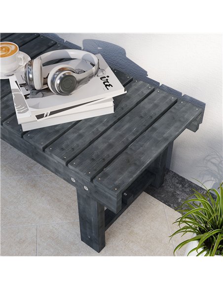 Outsunny 2-Seater Garden Wooden Bench, Grey - pic 178448 | FastDaddyshop