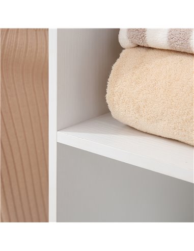 HOMCOM Double Mobile Open Wardrobe With Clothes Hanging Rails Storage Shelves Organizer Bedroom Furniture - White