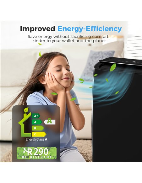 HOMCOM Portable Air Conditioner 14000 BTU, 4-in-1 Air Conditioning Unit, Dehumidifier, Cooling, Fan, Child Lock, 40m² - pic 178525 | FastDaddyshop