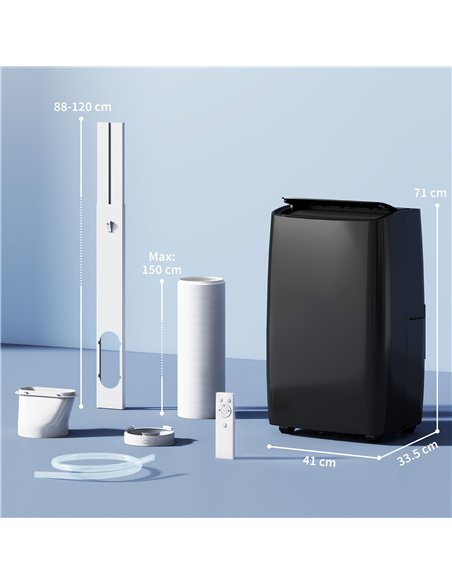 HOMCOM Portable Air Conditioner 12000 BTU BTU, 4-in-1 Air Conditioning Unit, Dehumidifier, Cooling, Fan, Child Lock, 35 m² - pic 178531 | FastDaddyshop