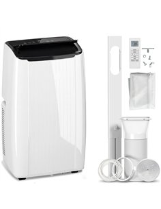 HOMCOM 12000 BTU 5-in-1 Portable Air Conditioner with Cool, Heat, Dehumidifier, Fan, Sleep, WiFi Voice Control, White