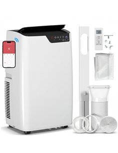HOMCOM Portable Air Conditioner 12000 BTU, 4-in-1 AC Unit with Cool, Dehumidifier, Fan, Sleep Mode, WiFi Voice Remote Control