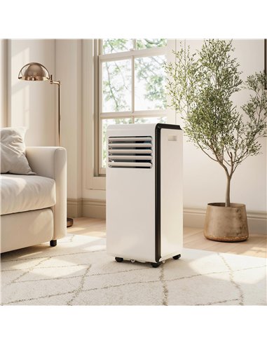 HOMCOM Portable Air Conditioner 9000 BTU, 4-in-1 Air Conditioning Unit with Cooling, Dehumidifier, Fan, Sleep Mode, White