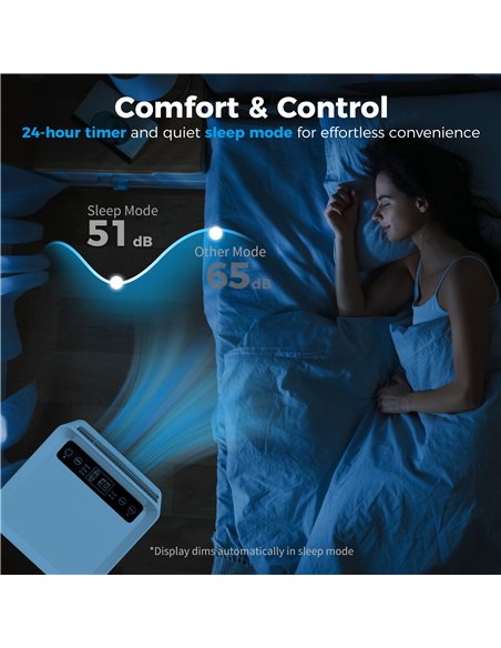 HOMCOM Portable Air Conditioner 9000 BTU, Air Conditioning Unit with Digital Display for Room up to 28㎡ - pic 178589 | FastDaddyshop
