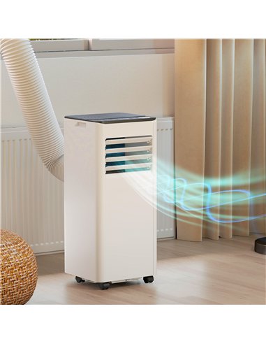 HOMCOM Portable Air Conditioner 9000 BTU, 4-in-1 AC Unit with Cool, Dehumidifier, Fan, Sleep Mode, WiFi Voice Remote Control