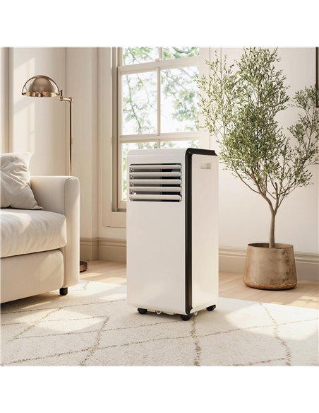 HOMCOM Portable Air Conditioner 7000 BTU, 4-in-1 Air Conditioning Unit with Cooling, Dehumidifier, Fan, Sleep Mode, White - pic 178620 | FastDaddyshop